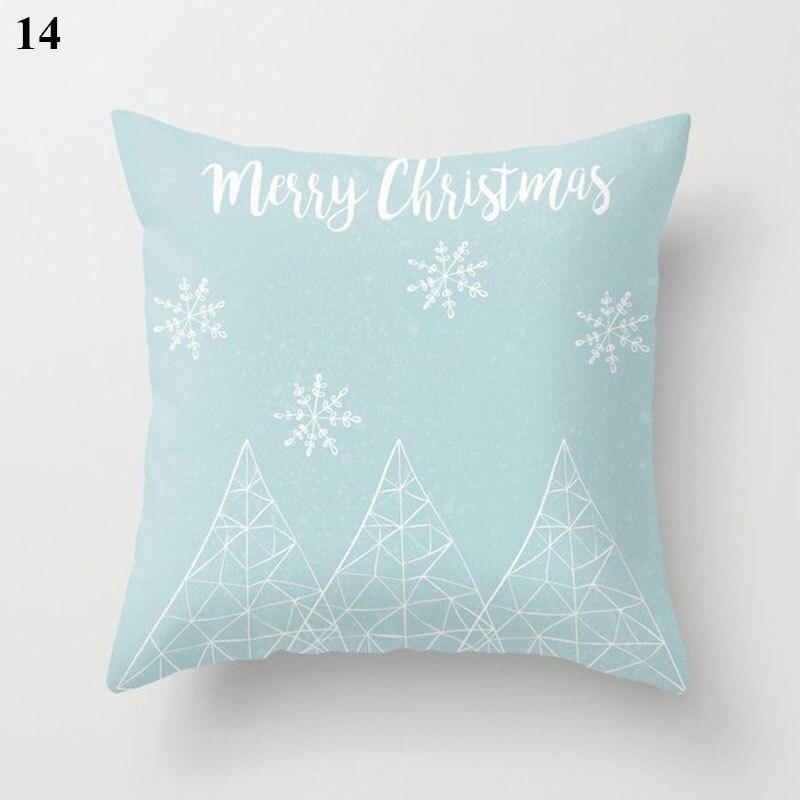 Light Blue Green Mint Color Geometric Printing Pattern Cushion Cover Home Living Room Sofa Decoration Square Pillow Pillow Cover