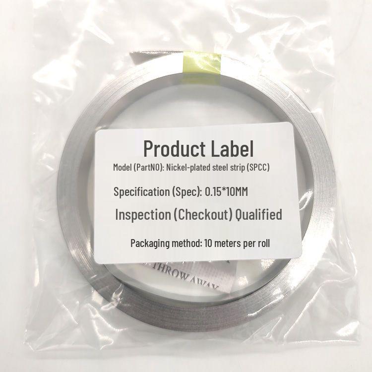 10m Single Strand Nickel Strip (0.1mm) & 0.15mm Spot Welding Nickel-Steel Strip for Battery Connection