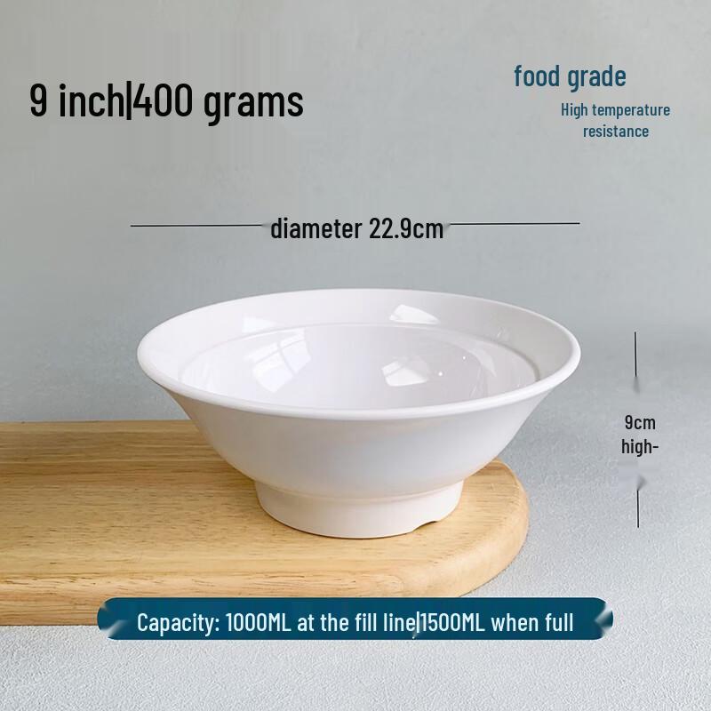 LIJIA FITMENT 9-inch Double-Color Melamine Noodle Bowl Set