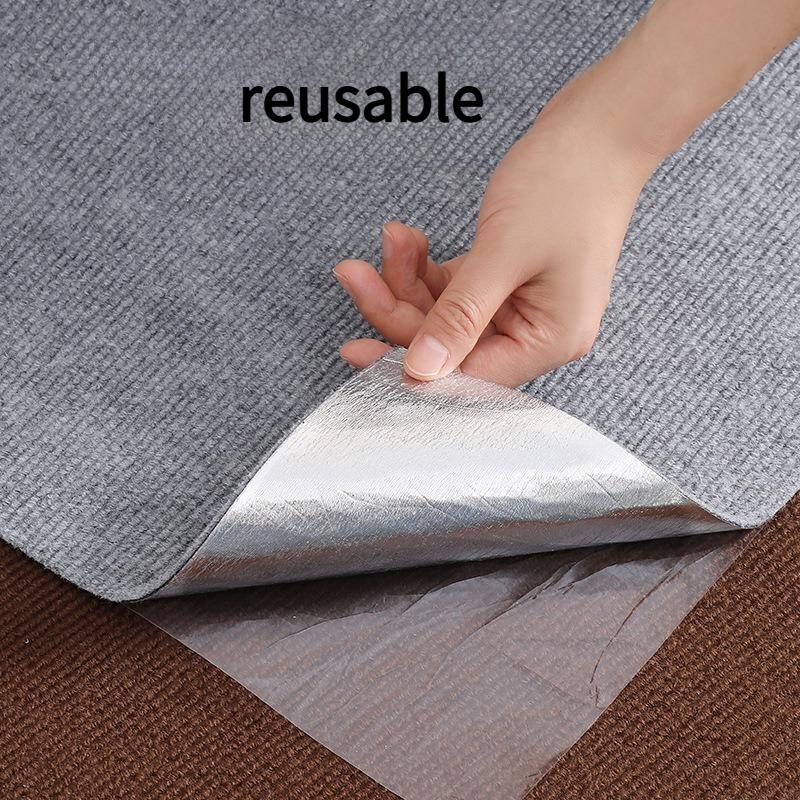 Solid Color Minimalist Carpet Splicing Pads Indoor Soundproofing Noise Reduction Stair Mat Self Adhesive Anti Slip Carpet Water Absorb Suede Felt Rugs