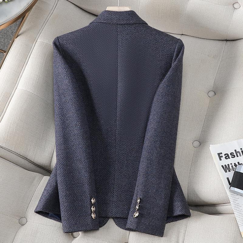 2025 Damen Merino-Woll-Anzugjacke - Herbst/Winter Petite Slim Fit, Verdickter Blazer im Göttinnen-Stil
