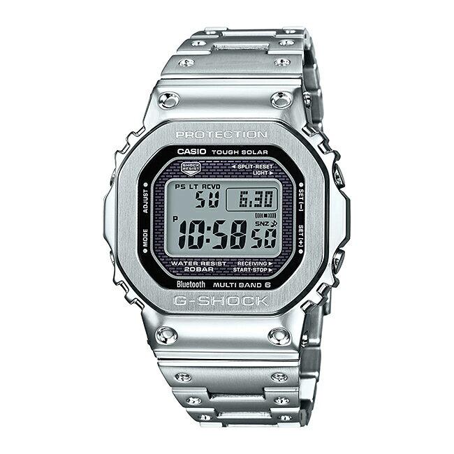 

10-річна гарантія CASIO G-SHOCK GMW-B5000D-1 Годинник Бренд Чоловічий Дитячий Хлопчачий Цифровий Радіо Сонячний Зв язок зі смартфоном Дата Водонепроникний LED-підсвічування Сріблястий