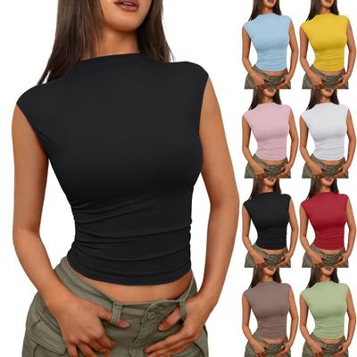 Women's Fashion Casual Slim Sleeveless Bottoming Shirt Outerwear Top