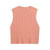 Women's Casual V-Neck Pullover Shirt Collision Color Sleeveless Sweater Vest