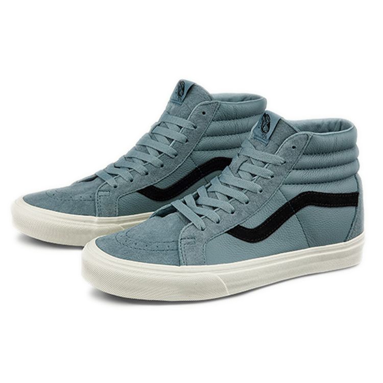 Vans Sk8 Slip Resistant Durable Lightweight High Top Skate Shoes Unisex Sneakers Blue VN0A4U3D5ED