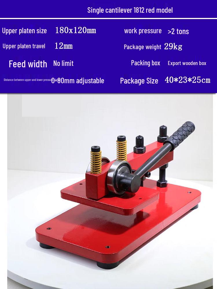 Compact Manual Die Cutter for Leather, Fabric, Paper, and Cardboard