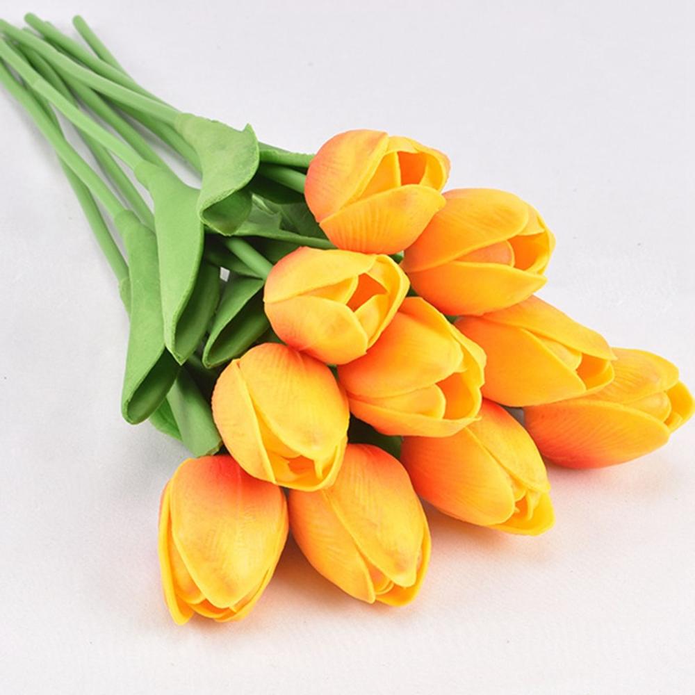 DIY 5pcs Bridal Bouquet Wedding Decoration Home Tulipanes Tulip Fake Flowers Artificial Plant