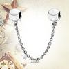 Sparkling Safety Chain Collection Charm Bead Charms Triple Clear Stone Safety Chain Safety Chain Clip Compatible With Authentic Bracelets Do It Yourse