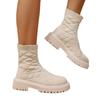 Women's Fly-woven Sports Short Boots Women's Autumn and Winter New Women's Boots Large Size One-pedal Socks Boots