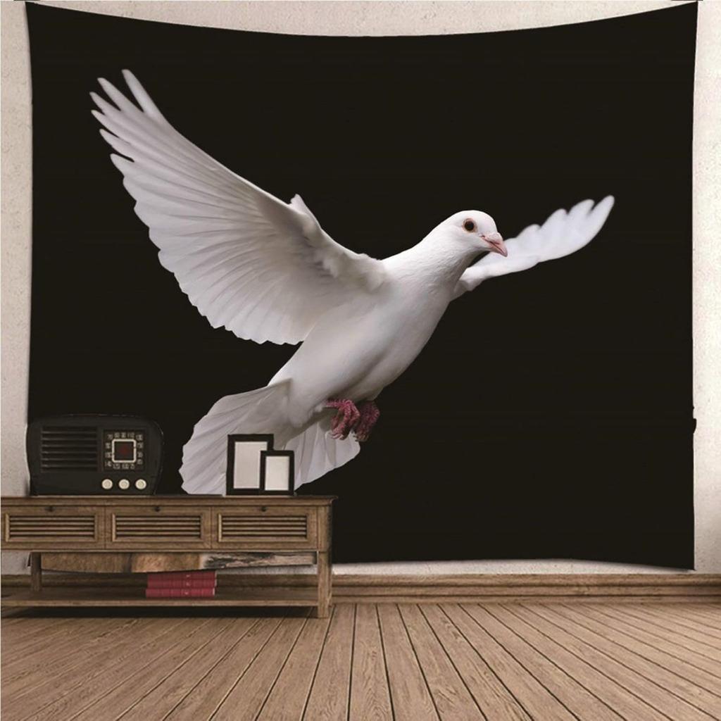 White Dove Animal Theme Digital printing polyester wall tapestry suitable for use in living rooms bedrooms offices bars party