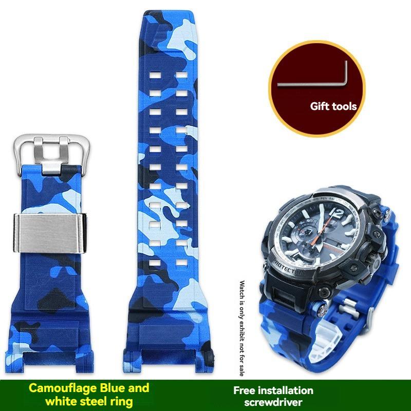 Soft resin silicone strap For Casio G-Shock Master 5502 Air GPW-2000 watch band waterproof replacement wristband