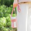 Useful Anti-Hot Cup Sleeve with Adjustable Shoulder Strap Simple Versatile Beverage Bag Reusable Mug Holder
