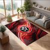 Sheffield United Football Print Crystal Velvet Rug, Comfortable Water Absorbent Non Slip Indoor Floor Carpet