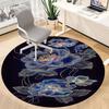 1pc Floral Design Office Round Area Rug, Indoor Mat Suitable ForOffice, Under Office Chairs Bedroom Living Room Home Decor, Room Deco  D094