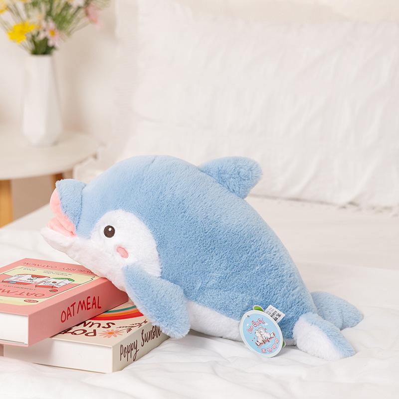 Happy Ocean Serie Beluga Wal Robbe Hai Delfin Plüschpuppe Schlafkissen