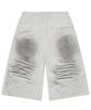 XTONZ Xp287 Dirty Washed Bermuda Cotton Pants (White)