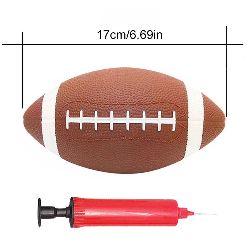 17/21CM Teenagers Rugby Ball Child Toys Footballs Inflatable Small Rugby Ball with Inflator Children Game Ball for Kids Teaching
