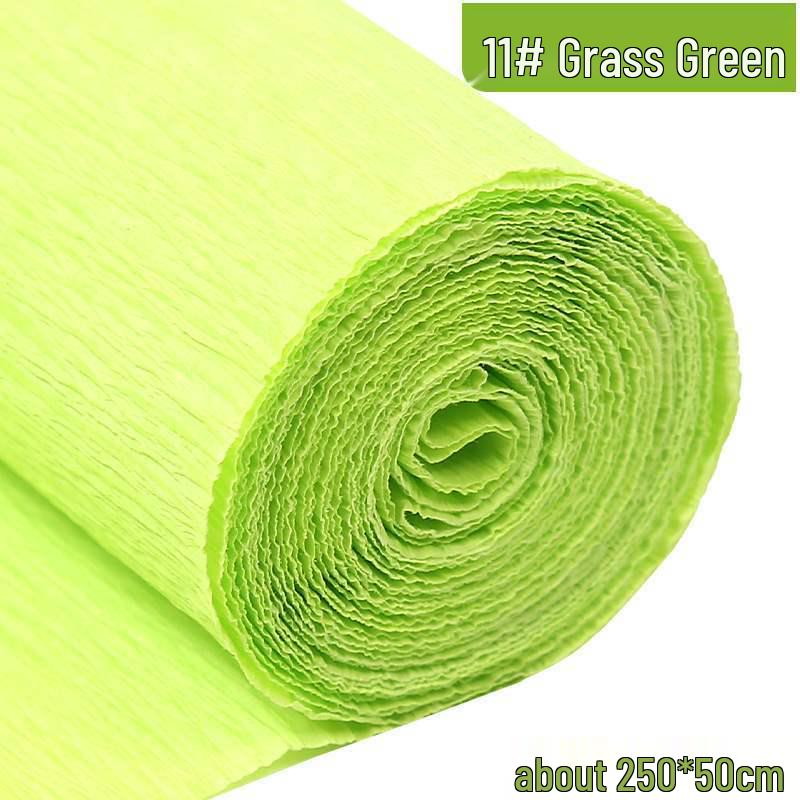 Thickened Colored Crepe Paper for DIY Flower Making: Pleated, Rolled Edge Handmade Material.