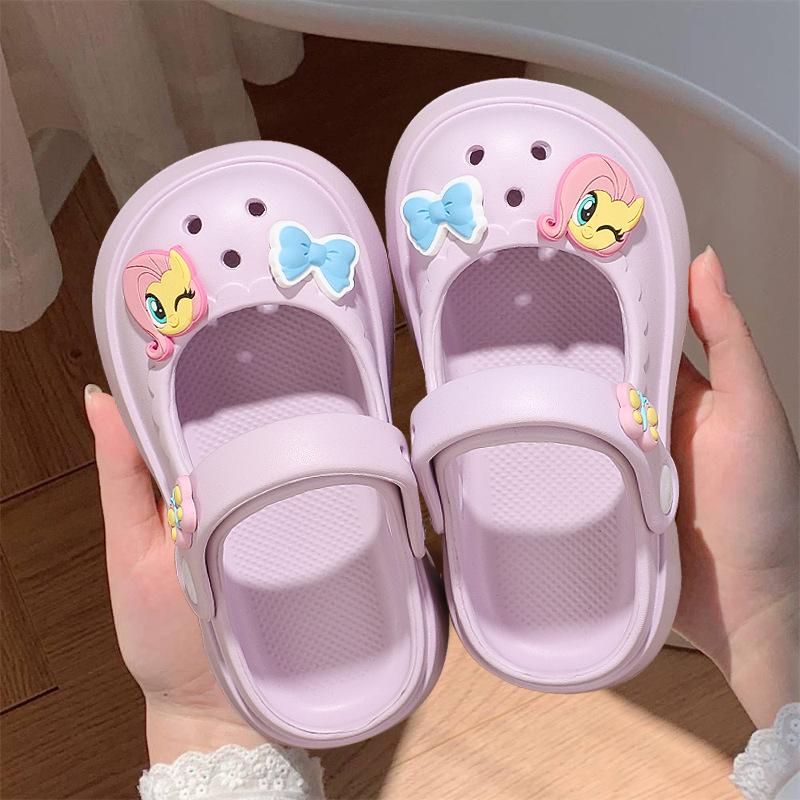 Garden Shoes Age-Size Female Parent-Child Beach Sandals Light Bottom Hole Shoes DIY