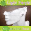 [Phoenix] Four Leaf Clover Necklace & Bracelet & Earrings & Brooch Total 4 Piece Jewelry Fashion ...