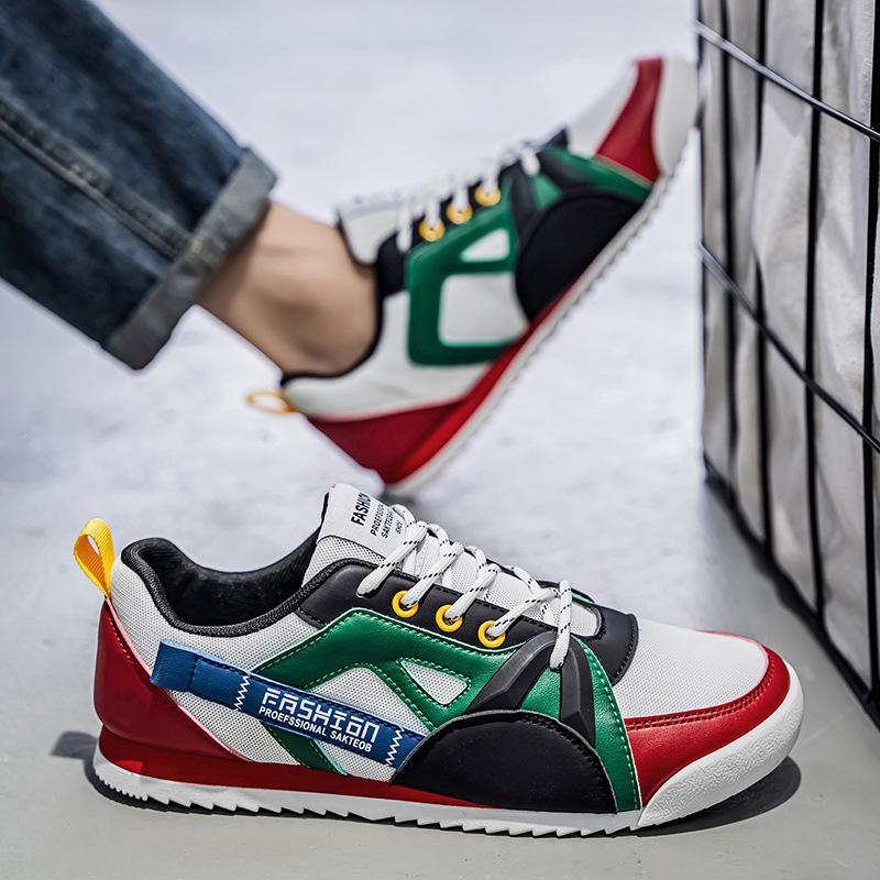 Large size retro men's casual shoes breathable and comfortable soft-soled sports shoes versatile board shoes men's shoes