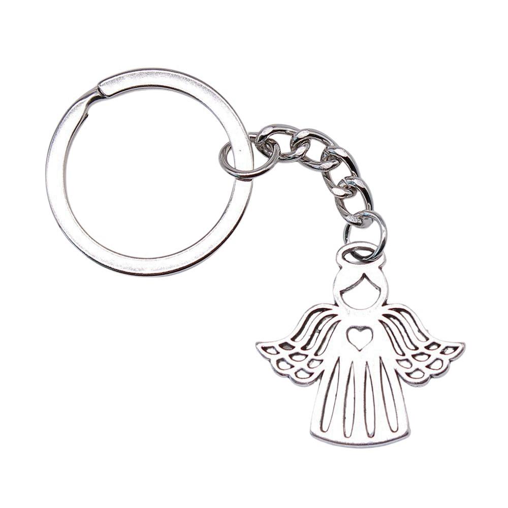 Angel Keychain Wings Charm For Students Protection Key Ring 28mm