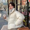 Down jacket women's short stand-up collar winter new loose thickened warm fashionable small bread jacket