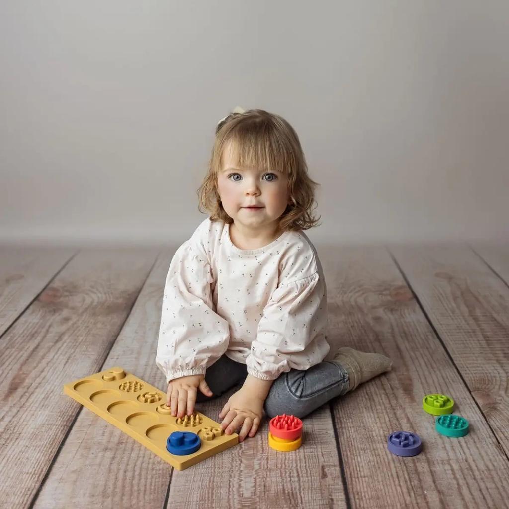 Sensoryczne Puzzle Kółeczka Xl Dla Niemowląt 6M+ Mom's Care