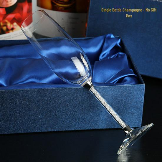 Lead-Free Crystal Red Wine Glass & Champagne Flute Set in Gift Box