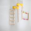 Suction Cup Wood Parrot Stand Hanging Bird Toy Window Shower Perch Toy for Budgie Bluebirds Hummingbird Bird Supplies