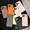 Soft Silicone Solid Color Phone Case for iPhone 16 Pro Max, 15, 14, 13, with Glass Lens Protection