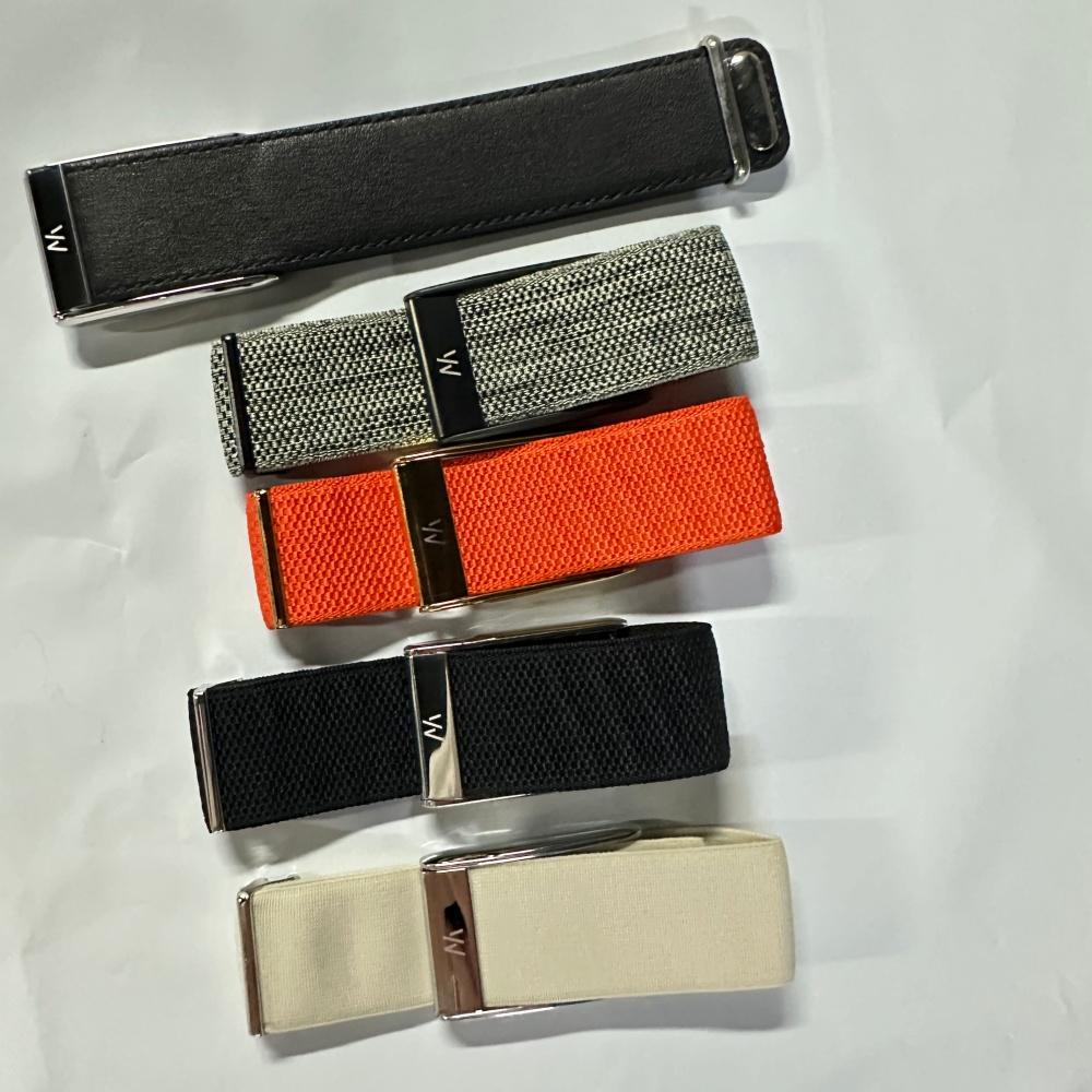 Suitable for Whoop 5.0 Mg Wristband Strap W Leather Nylon Woven Elastic Whoop Sports Replacement Strap Gold Silver Metal