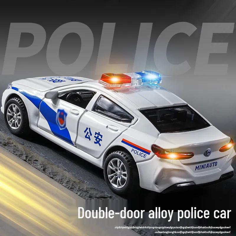 Large Alloy Police Car Toy Model for Boys