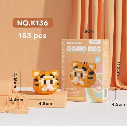 Stitch LinaBell Hello Kitty Sanrio Construction Blocks Damo Egg Cartoon Figrues Bricks Children's Assembly Playthings Model Present