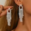 Water Drops Full Of Diamonds Long Tassel Fashion Exaggerated Luxury Earrings Femininity Dinner Earings Earings