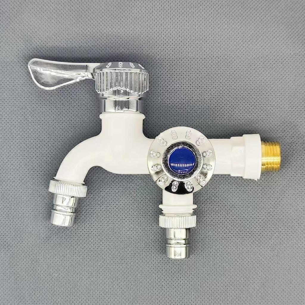 Colorful Brand New Plastic 4-point Dual-Output Extended Washing Machine Faucet