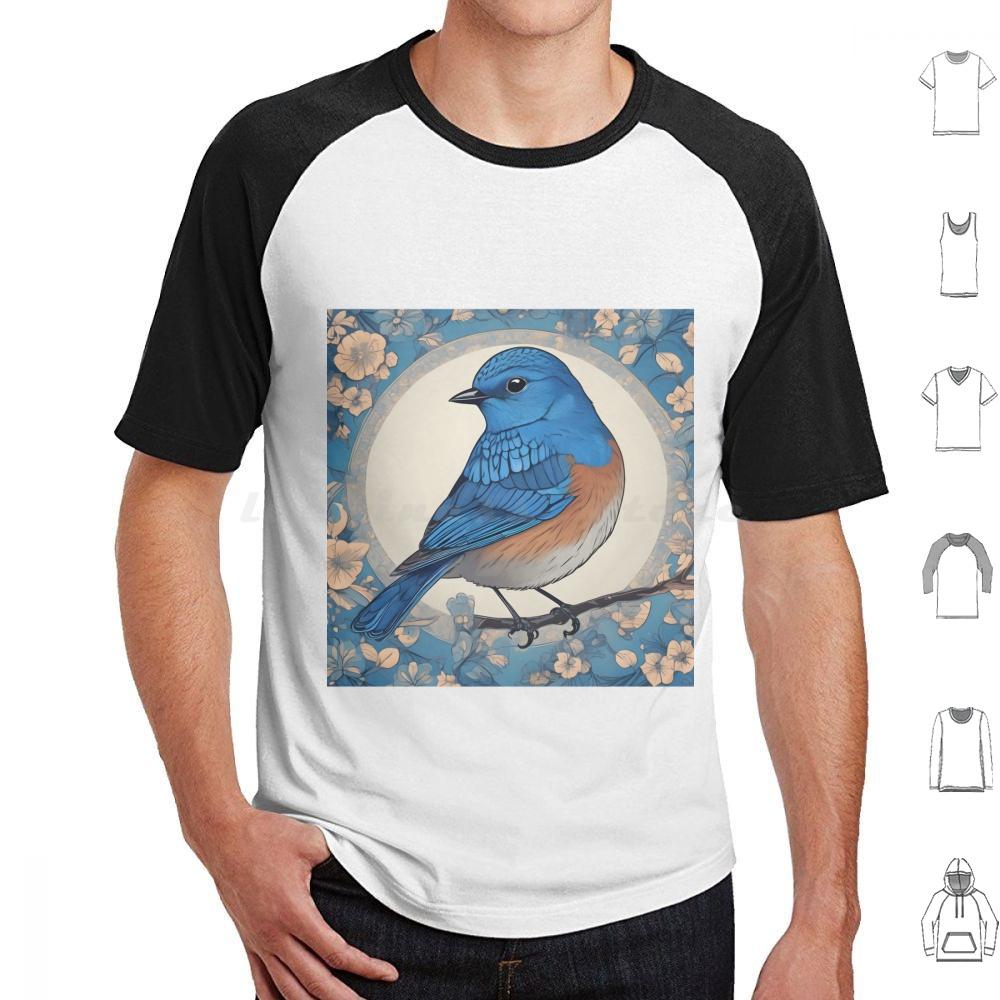 Bluebird Colour 03 T Shirt Big Size 100 Cotton Bluebird Bluebird Art Bluebird Watercolour Bluebird Design Bluebird Feathers
