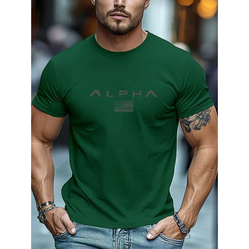 Lässiges lockeres Oberteil Mode Druck Kurzarm Reine Baumwolle T-Shirts Herren