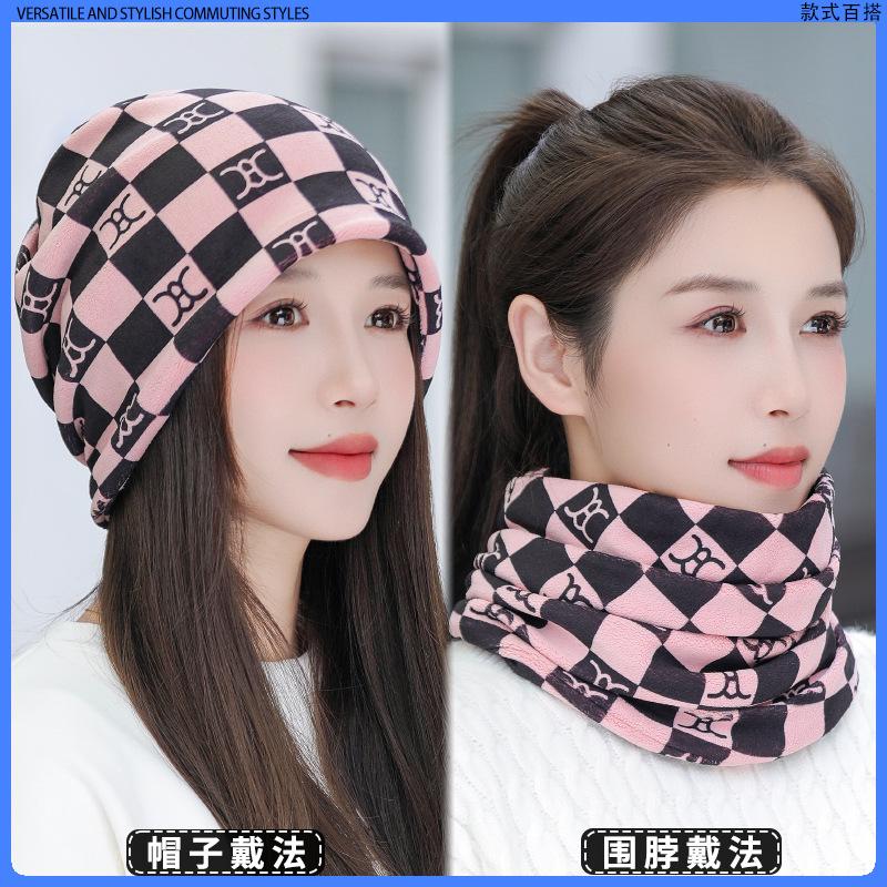 Autumn and winter cold-proof and warm outdoor cycling neck warmer, versatile twistable hat for men and women, neck protector, windproof plush face