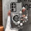 Shockproof Case for Samsung Galaxy S26 S25 FE S24 Plus S23 S22 Ultra A56 A36 A26 A17 A57 A37 Glitter Stand Holder Bracelet Cover