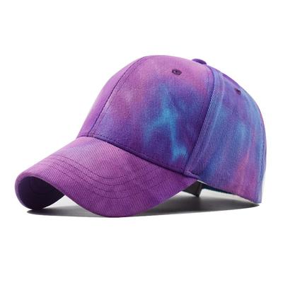 Tie Dye Graffiti Baseball Cap Spring and Summer Outdoor Men's and Women's Cotton Duckbill Cap Fashionable Color Sun Protection and Sunshade Hat