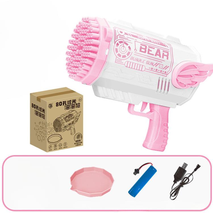 

80-дырочная машина для выдувания пузырей «Базука», детская игрушка для выдувания пузырей, пузыри «Ангел Гатлинга»