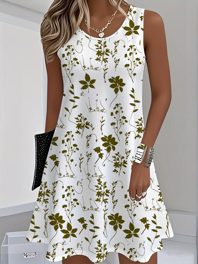 Women's Floral Dress Navy Blue Floral Print White Dresses Woman Summer Female Clothing Y2k Clothes Woman Costume Tops