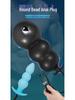 Extra Large Luminous Inflatable Anal Plug with Rolling Ball for Male/Female Use