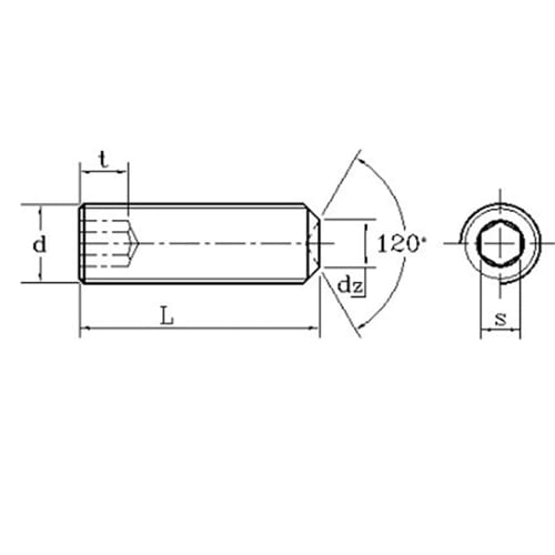 Pack of 20 M6 Hex Socket Set Screws, 304 Stainless Steel Enameled Set Screws (M6*10mm)