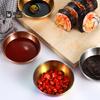 Seasoning Dish Round Rust-proof Stainless Steel Household Small Metal Sauce Plate