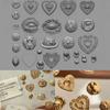 A Nail Art Mold with Retro Embroidery, Heart-Shaped Printed Eyes, Three-Dimensional Art Jewelry, Transparent Silicone Mold