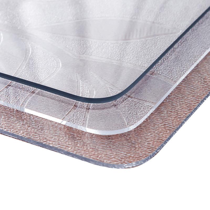 Thickened Tablecloth Waterproof, Oil-Proof And Anti-Scalding Leave-In Pvc Coffee Table Tablecloth Dining Table Mat Frosted Crystal Plate Soft Glass