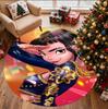 KPop Demon Hunters Pattern Round Rug, Indoor/Outdoor Mat, for Picnic, Gameroom, Bedroom, Office, Living Room, Home Decor Carpet, Birthday Gift