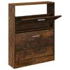 VidaXL Armoire à chaussures Chêne fumé 59x17x81 cm Bois d'ingénierie 342539